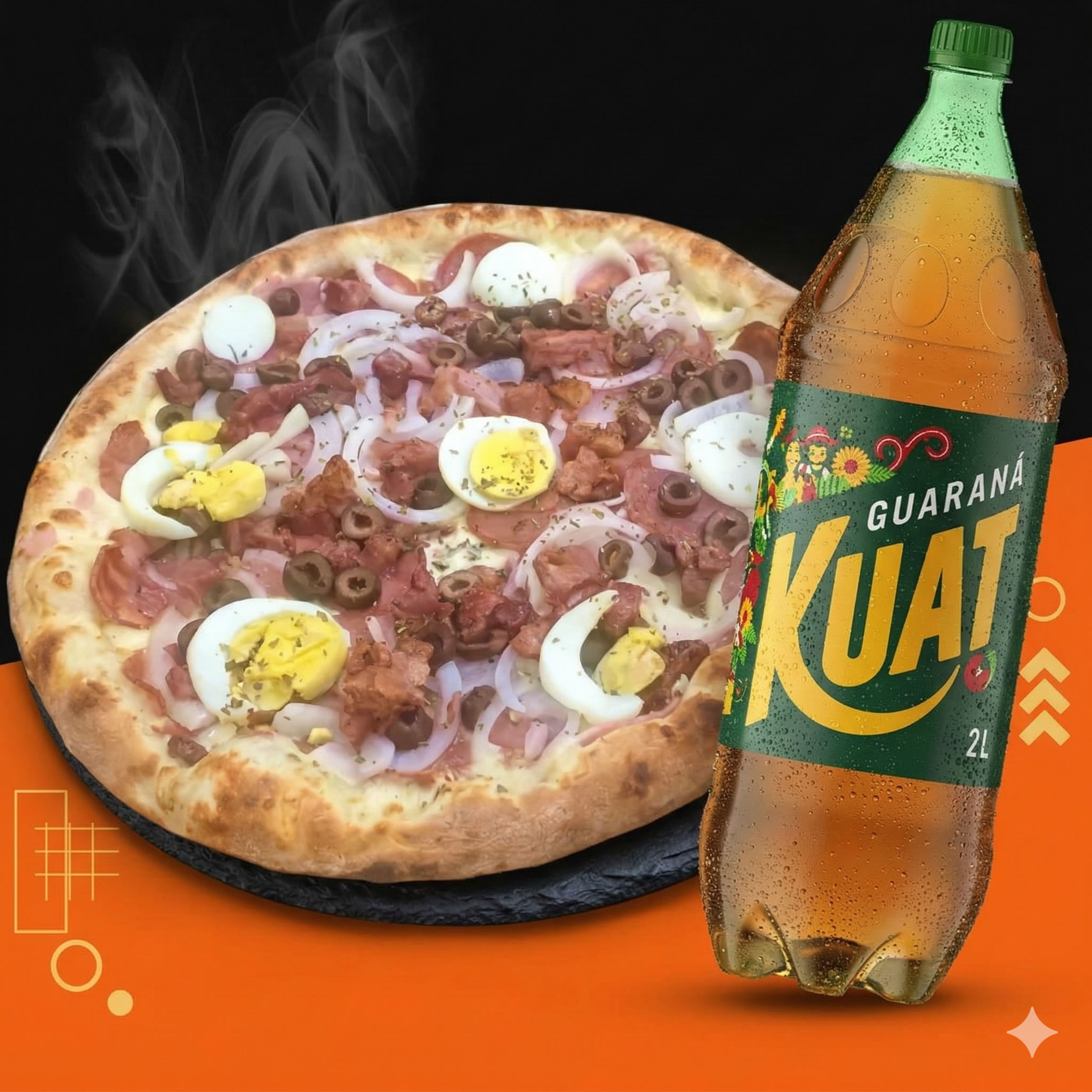  Pizza Gigante Portuguesa + Kuat 2L